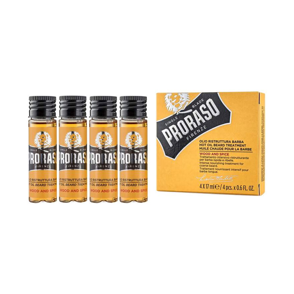 Proraso - Huile de traitement pour barbe - 4 x 17ml