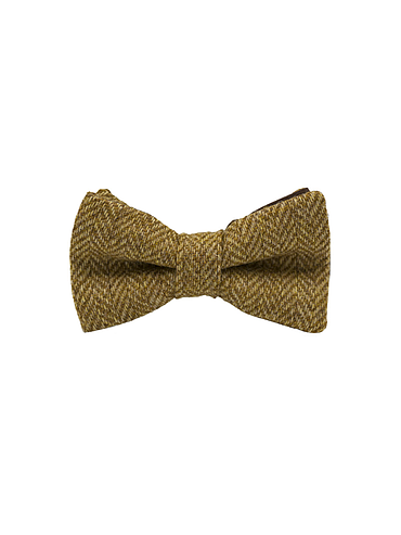 Jaggs - Bow tie Tweed "Dundee" - Chevron jaune moutarde