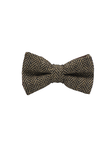 Jaggs - Bow tie Tweed "Dundee" - Chevron marron clair