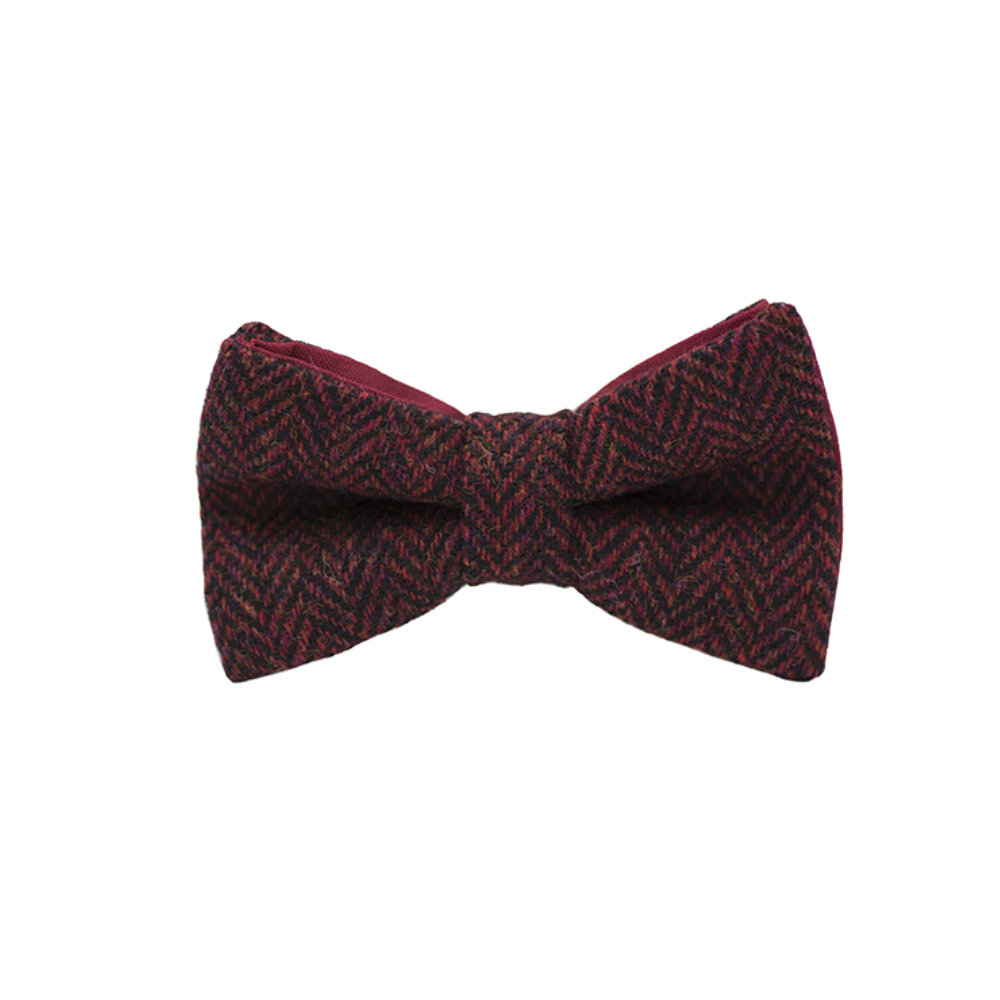 Jaggs - Bow tie Tweed "Dundee" - Chevron rouge