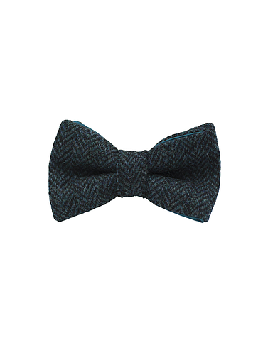 Jaggs - Bow tie Tweed "Dundee" - Chevron turquoise