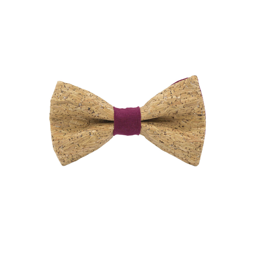 Jaggs - Cork bow tie "Merlot" - Bordeaux Ring