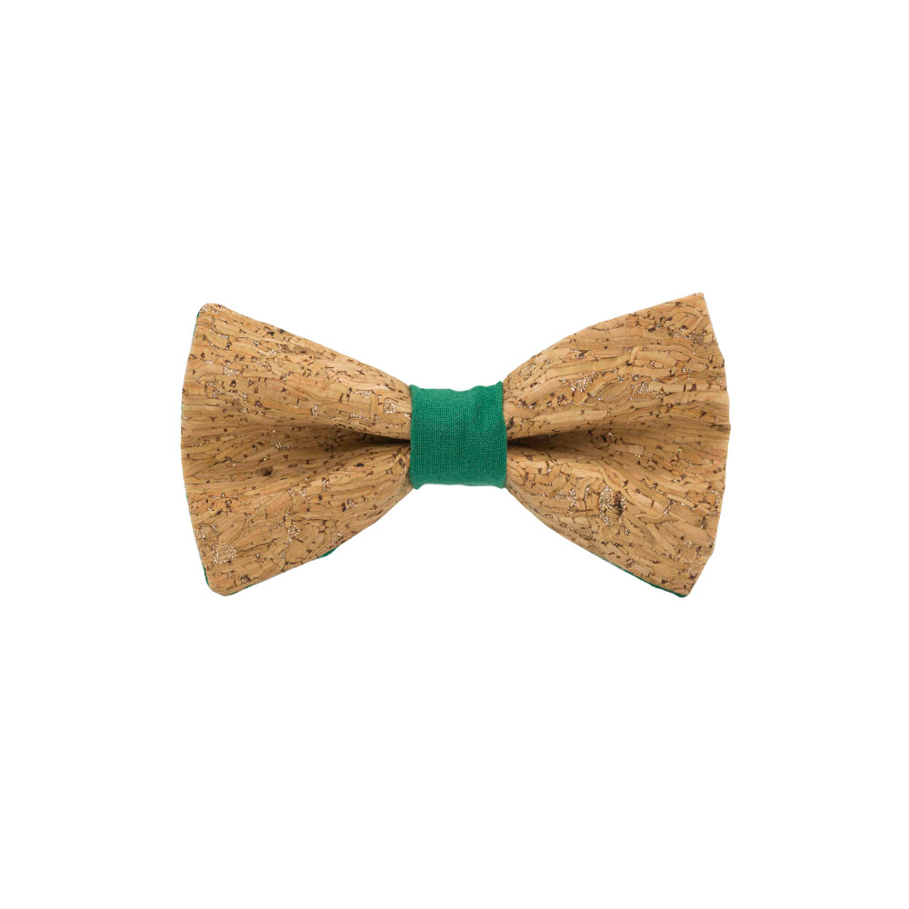Jaggs - Nœud papillon liège "Merlot" - Bague Vert