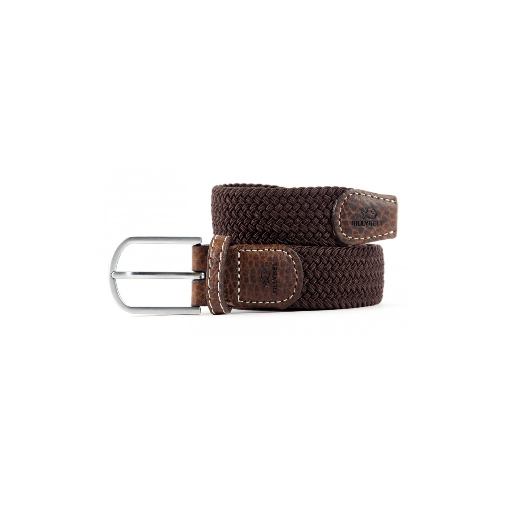 Billybelt - Elastic braided belt - Brown leaf - Size 1