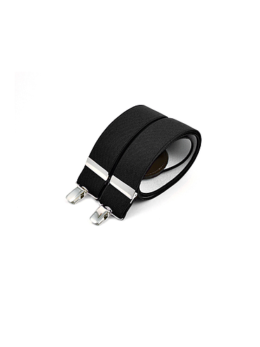 Skinny clip-on suspenders – Black