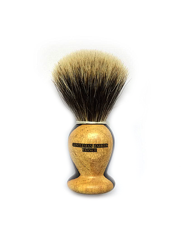 Gentleman - Blaireau Pur Blanc - Ebène - 21mm