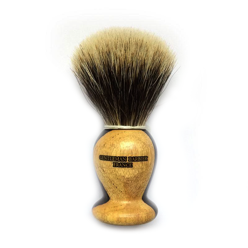 Gentleman - Pure White Badger Shaving Brush - Ebony - 21mm