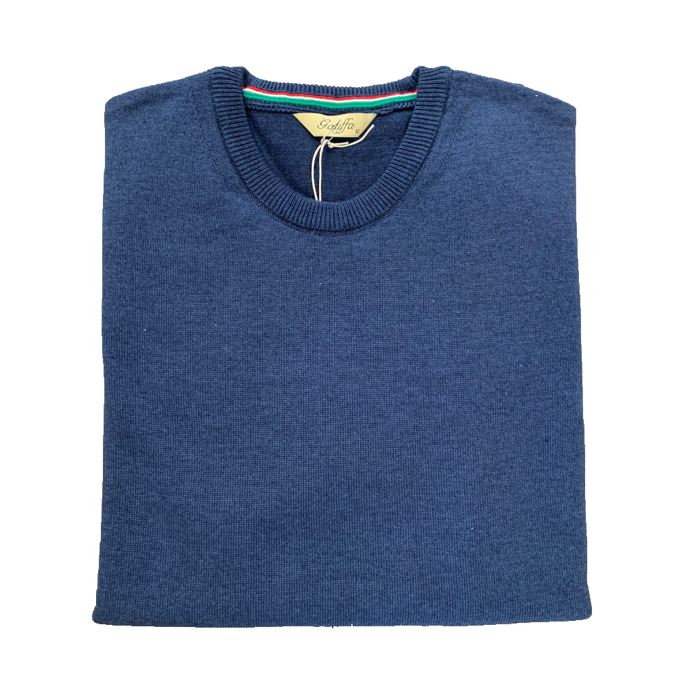 Galiffa - Navy Blue Pullover - Round collar - M