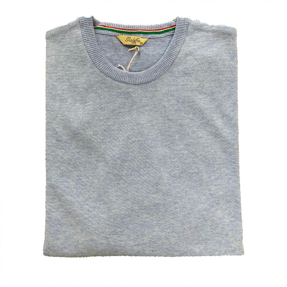 Galiffa - Pull Bleu Ciel - Col rond - 3XL