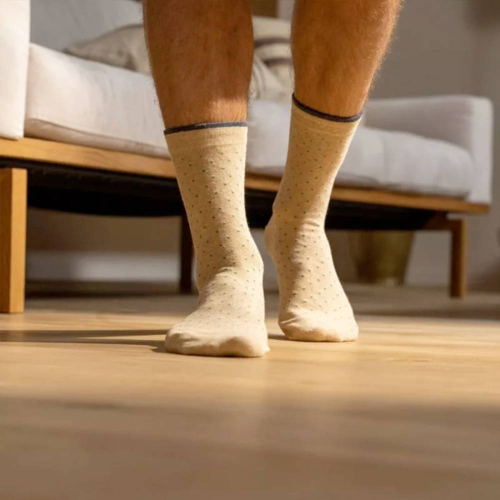 BillyBelt - Combed cotton socks - Sand