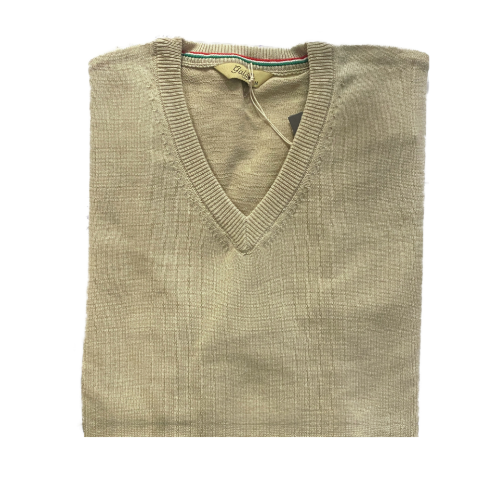 Galiffa - Beige Pullover - V collar - M
