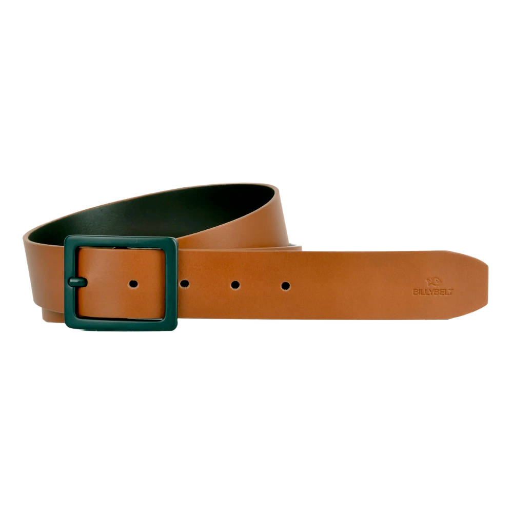 Billybelt - Leather belt - smooth effect - Glazed brown T 85