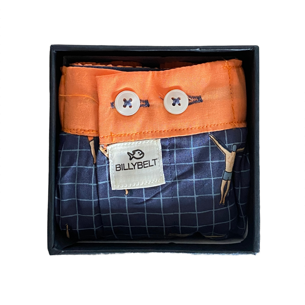 BillyBelt - Organic cotton boxer shorts - Pool Party - Size 2XL