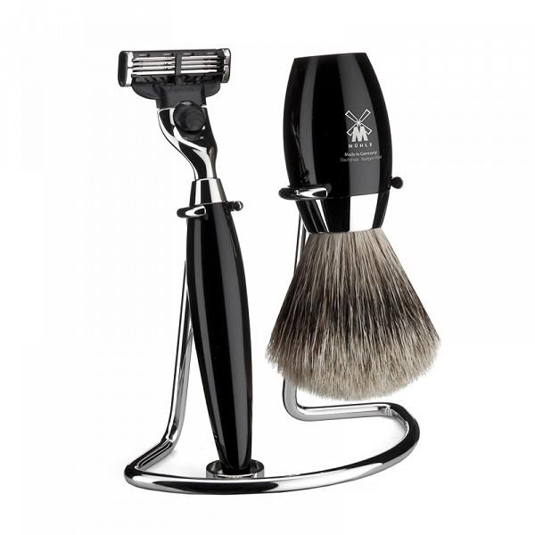 Muehle - Kosmo - 3 Piece Shaving Set - Black Resin