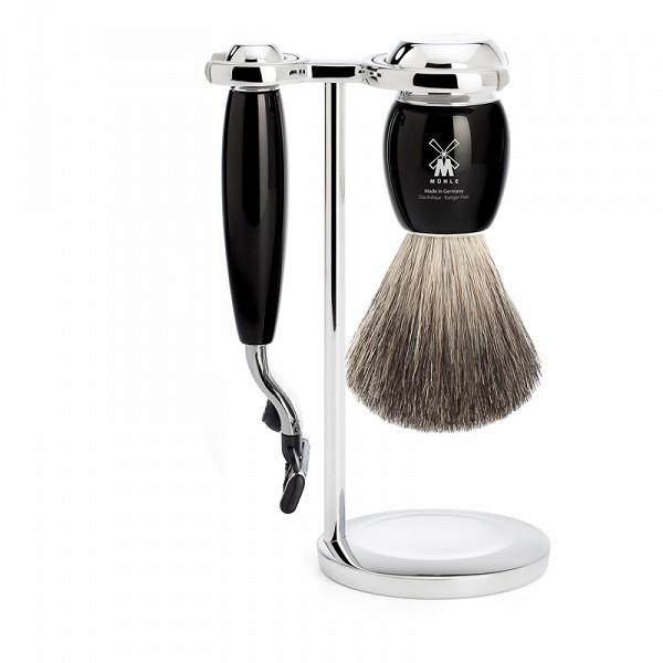 Muehle - Vivo - 3 Piece Shaving Set - Black Resin